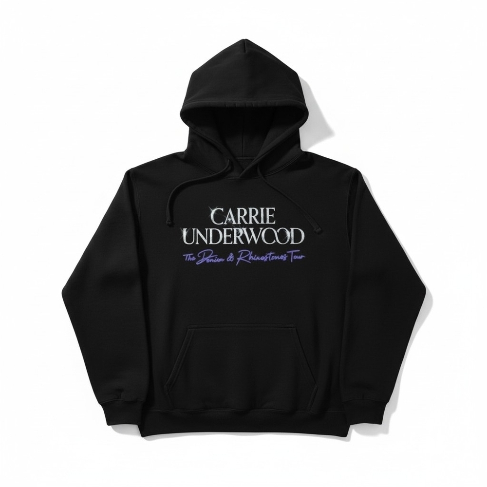 Carrie Underwood women's black " The Denim & Rhinestones Tour" hooded sweater​